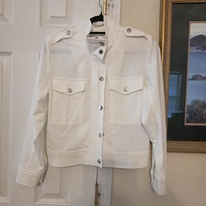 Women's White Button-Up Jacket